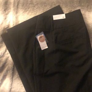 Wide leg black pants with flex high rise
